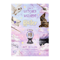 Magical School Birthday Invitation Template • Editable Canva Invitation • Purple