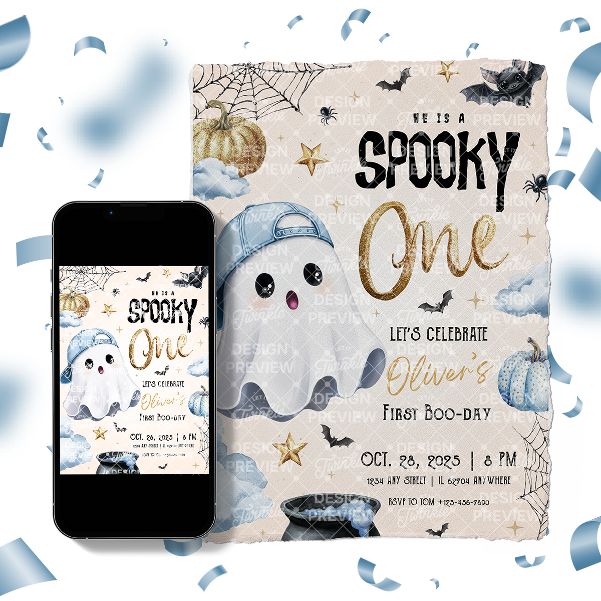 Vorlage für eine Geburtstagseinladung zur Zauberschule • Bearbeitbare Canva-Einladung • Lila
