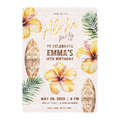 Aloha Birthday Invitation Template • Editable Canva Invitation • Yellow